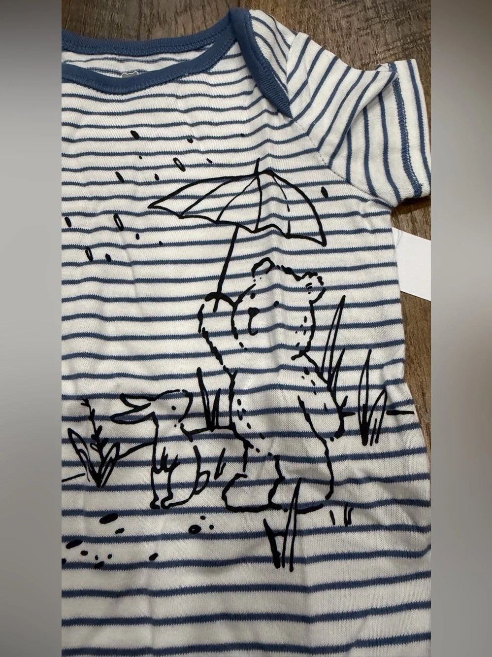 Baby Gap Boys White Blue Stripe Bodysuit Size 3-6 Months First Favorites Organic